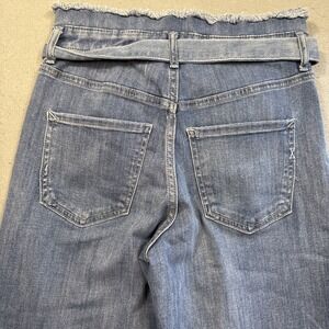 Express WOMENS 2R Stretchy High Rise Wide Leg  FLARE Removable Belt